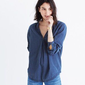 Madewell Rivet & Thread Indigo Popover Shirt
